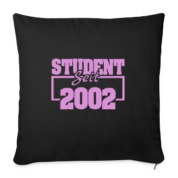 2002 - Sofa pillow with filling 45cm x 45cm - black - Front