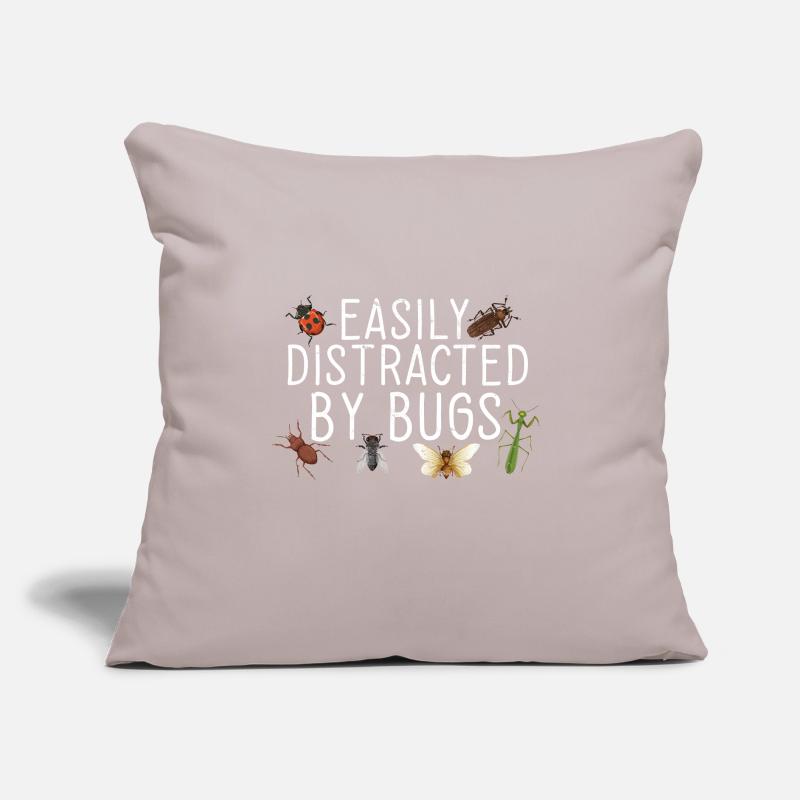Entomologiste Bug Science facilement distrait par les bugs Coussin et housse de 45 x 45 cm