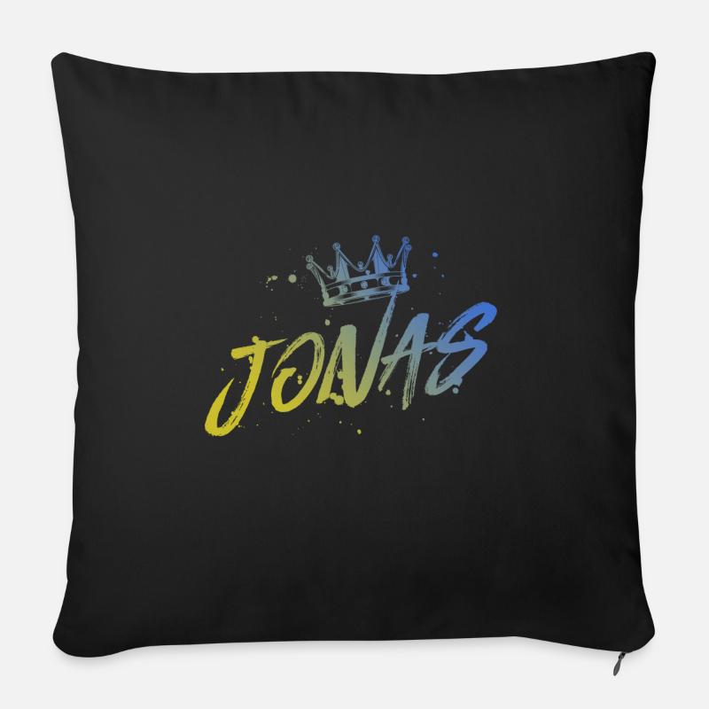 Jonas - Sofakissen mit Füllung 45 x 45 cm - Schwarz