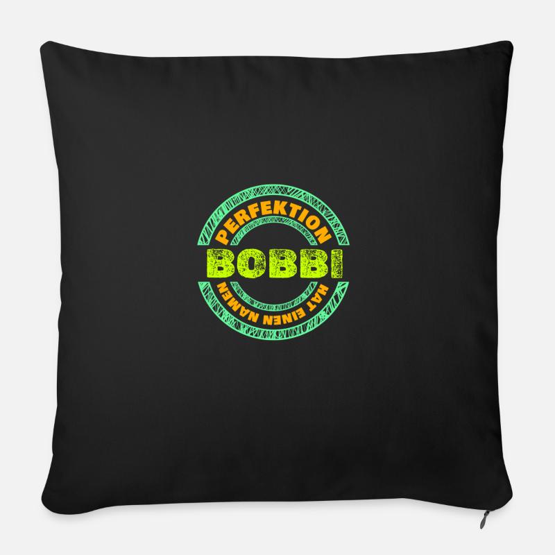 Bobbi Bobbi - Coussin et housse de 45 x 45 cm - noir