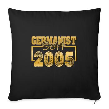 2005 - Sofa pillow with filling 45cm x 45cm - black - Front