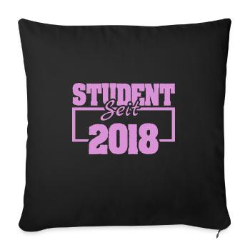 since 2018 - Sofa pillow with filling 45cm x 45cm - black - Front