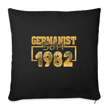 1982 - Sofa pillow with filling 45cm x 45cm - black - Front
