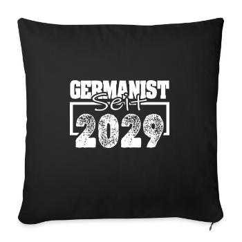 2029 - Sofa pillow with filling 45cm x 45cm - black - Front