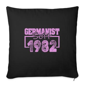 Born in 1982 - Sofa pillow with filling 45cm x 45cm - black - Front