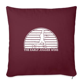Marathon Runner Early Jogger Wins Running - Sofakissen mit Füllung 45 x 45 cm - Burgunderrot - Vorne