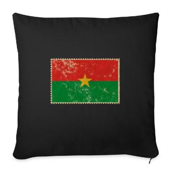 Burkina Faso - Sofa pillow with filling 45cm x 45cm - black - Front