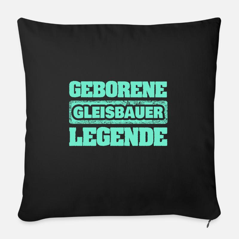 Beruf Gleisbauer - Sofakissen mit Füllung 45 x 45 cm - Schwarz