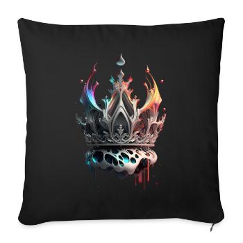 Couronne fondante - Coussin et housse de 45 x 45 cm - noir - Devant