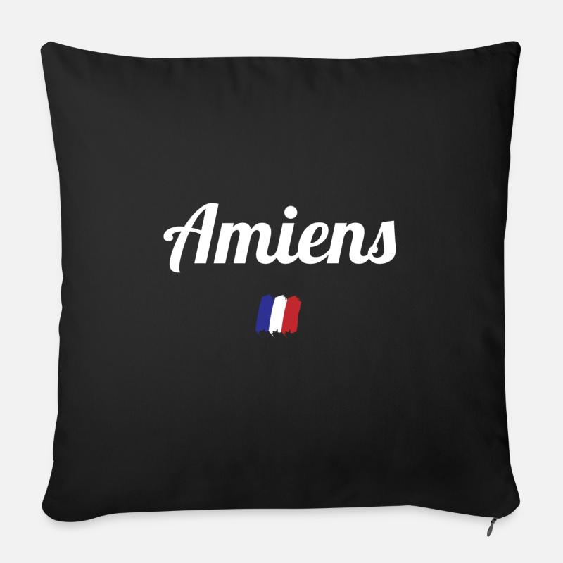 AMIENS - Coussin et housse de 45 x 45 cm - noir