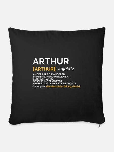 Arthur - Sofakissen mit Füllung 45 x 45 cm - Schwarz