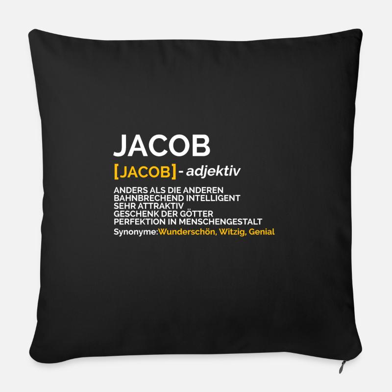Jacob - Sofakissen mit Füllung 45 x 45 cm - Schwarz