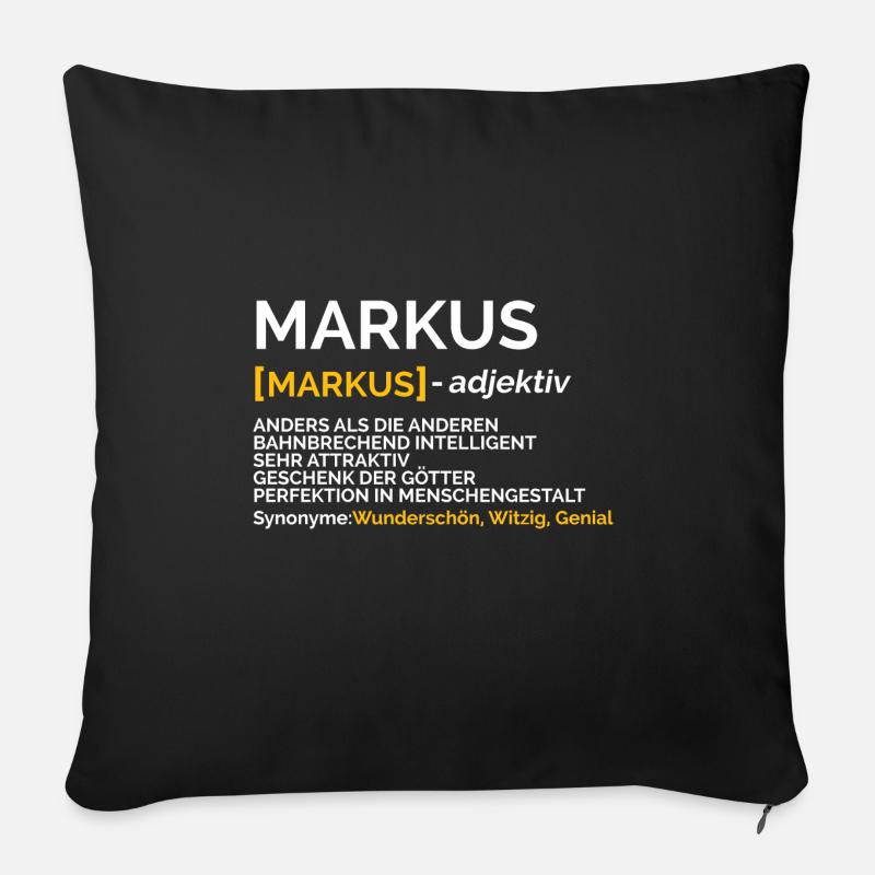 Markus - Sofakissen mit Füllung 45 x 45 cm - Schwarz