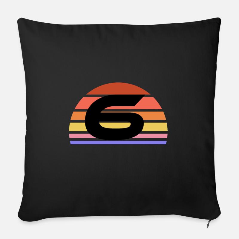 6 - Sofakissen mit Füllung 45 x 45 cm - Schwarz