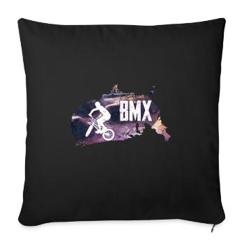 BMX Freestyle Love Vélo VTT - Coussin et housse de 45 x 45 cm - noir - Devant