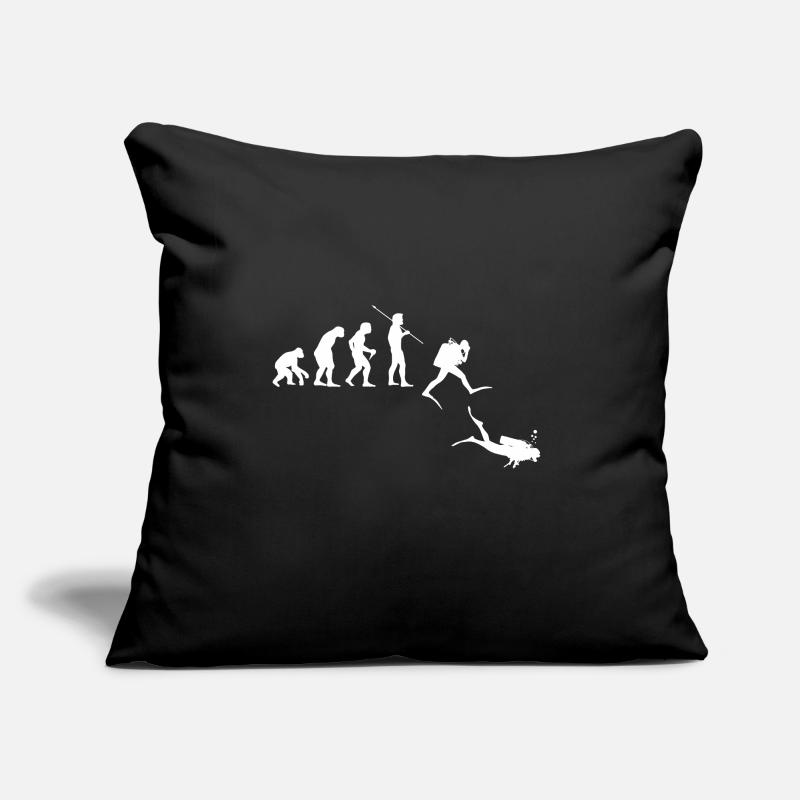 Evolution Graphic Diver Diving Scuba Diver Apnoe S Sofakissen mit Füllung 45 x 45 cm