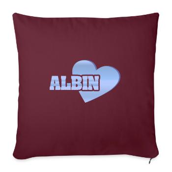 Albin als Gold - Sofakissen mit Füllung 45 x 45 cm - Burgunderrot - Vorne