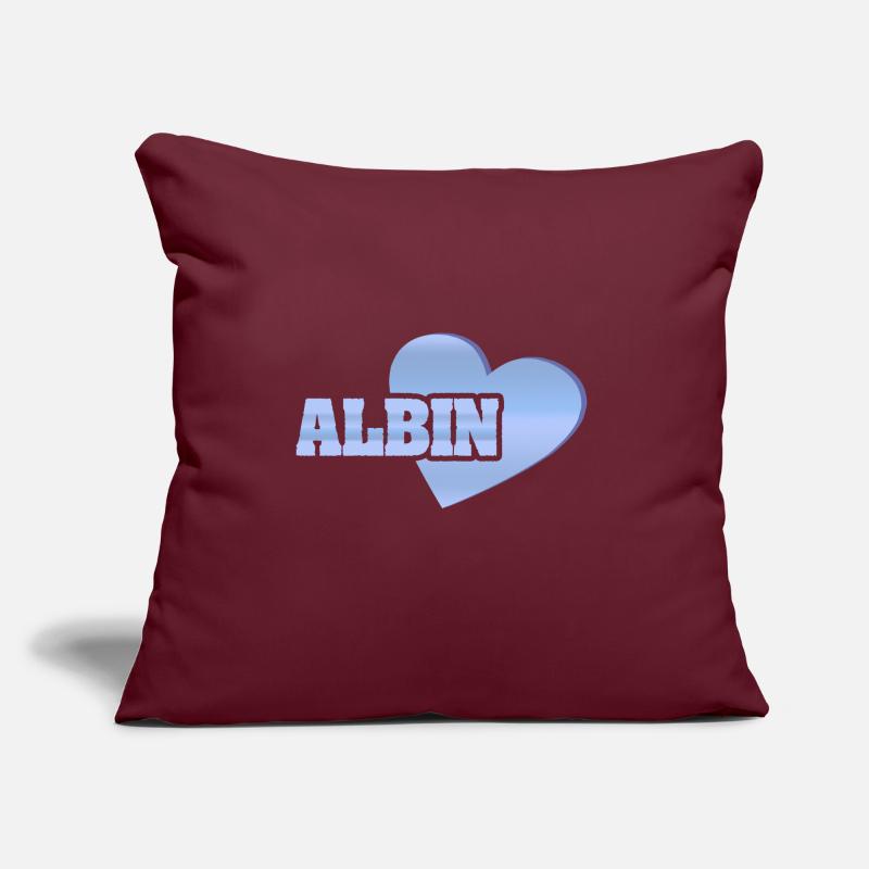 Albin als Gold Sofakissen mit Füllung 45 x 45 cm