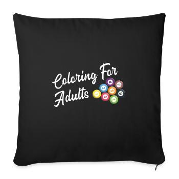 Coloriage pour Adultes Billard billard Snooker - Coussin et housse de 45 x 45 cm - noir - Devant