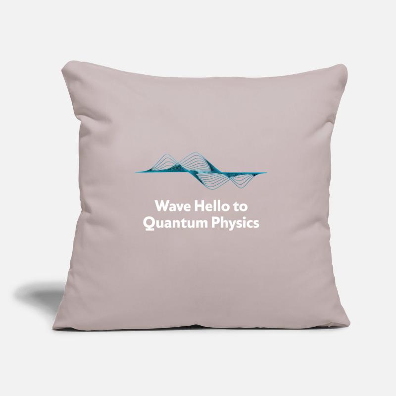 Wave Hello Quantum Physics Design Sofakissen mit Füllung 45 x 45 cm