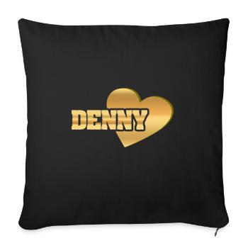Gold Denny - Sofa pillow with filling 45cm x 45cm - black - Front