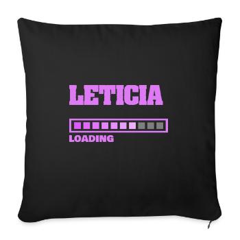 Leticia - Coussin et housse de 45 x 45 cm - noir - Devant