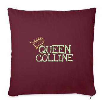 Prénom Colline - Coussin et housse de 45 x 45 cm - bordeaux - Devant