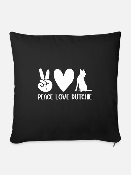 Holländischer Schäferhund Dutch Shepherd - Sofakissen mit Füllung 45 x 45 cm - Schwarz