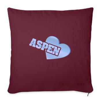 Love Aspen - Sofa pillow with filling 45cm x 45cm - burgundy - Front