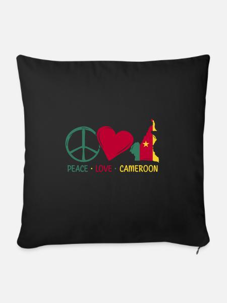 Kamerun Flagge Kamerun - Sofakissen mit Füllung 45 x 45 cm - Schwarz