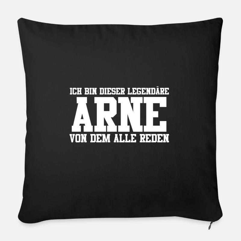 Arne Name Design - Sofakissen mit Füllung 45 x 45 cm - Schwarz