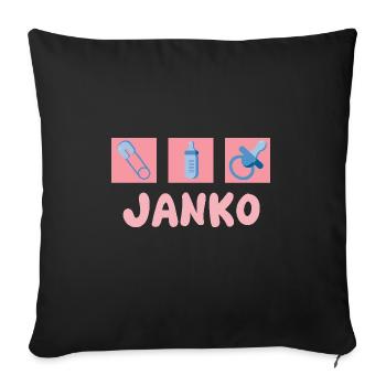 Pacifier Janko - Sofa pillow with filling 45cm x 45cm - black - Front