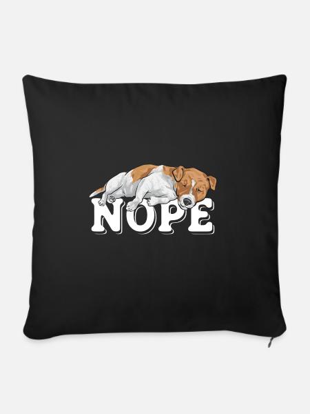 Jack Russell Terrier - Sofakissen mit Füllung 45 x 45 cm - Schwarz