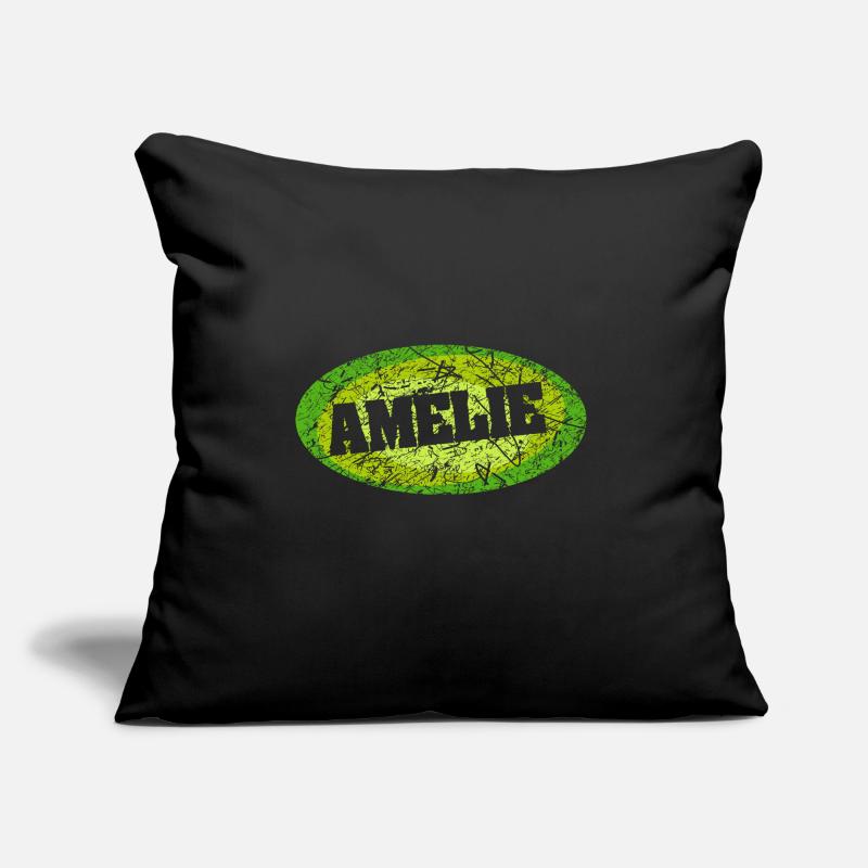 Retro Amelie mit Kratzer als Geschenkidee Sofakissen mit Füllung 45 x 45 cm