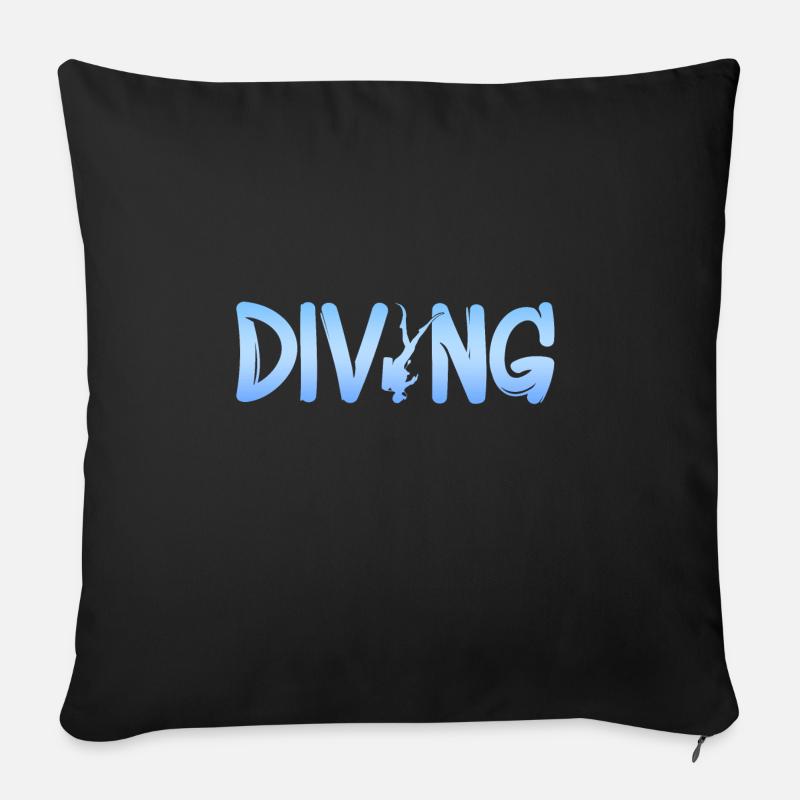 diving - Sofakissen mit Füllung 45 x 45 cm - Schwarz