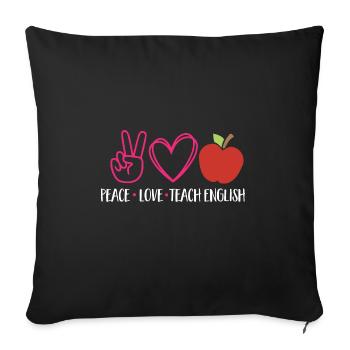 Lehrkraft Englisch Zweitsprache Fremdsprache - Sofakissen mit Füllung 45 x 45 cm - Schwarz - Vorne