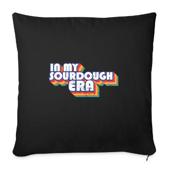 Dans mon ère au levain Home Baker Funny Bread Baking - Coussin et housse de 45 x 45 cm - noir - Devant