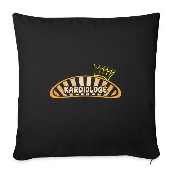 Profession: Cardiologist - Sofa pillow with filling 45cm x 45cm - black - Front