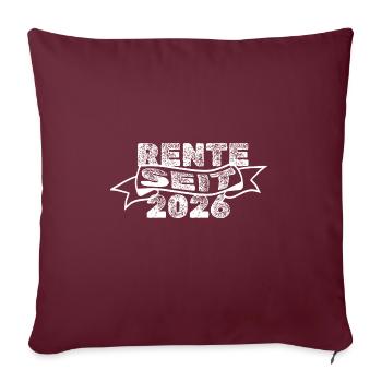 Rente 2026 - Sofakissen mit Füllung 45 x 45 cm - Burgunderrot - Vorne