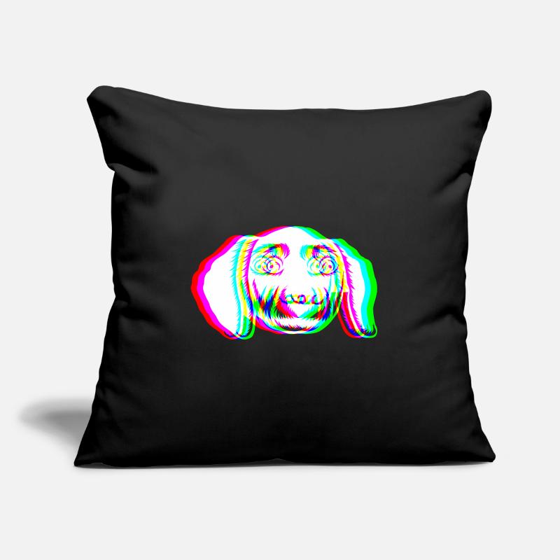 EDM - Chien - Glitch Rave Style Coussin et housse de 45 x 45 cm