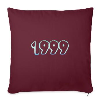 1999 - Sofa pillow with filling 45cm x 45cm - burgundy - Front