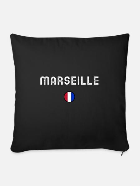 Marseille - Sofakissen mit Füllung 45 x 45 cm - Schwarz