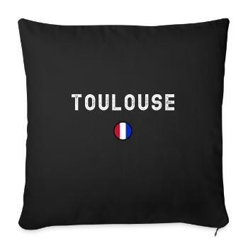 Toulouse - Sofakissen mit Füllung 45 x 45 cm - Schwarz - Vorne