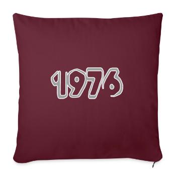 Year 1976 - Sofa pillow with filling 45cm x 45cm - burgundy - Front
