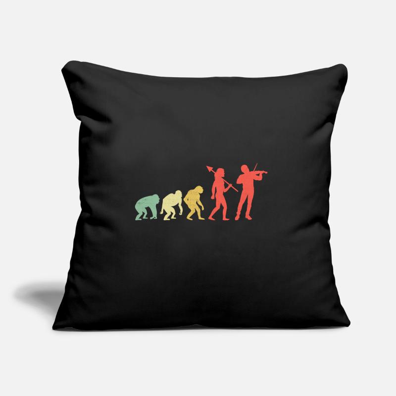 Evolution Violin Instrument Violinist Fiddler Viol Sofa pillow with filling 45cm x 45cm