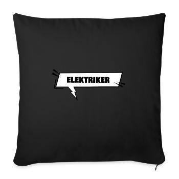 Électricien en éducation - Coussin et housse de 45 x 45 cm - noir - Devant