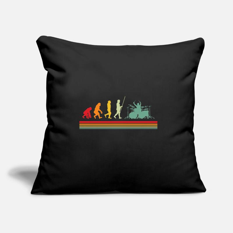 Drummer Evolution Drummer Retro Drums Sofa pillow with filling 45cm x 45cm