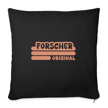 Researcher as a profession - Sofa pillow with filling 45cm x 45cm - black - Front
