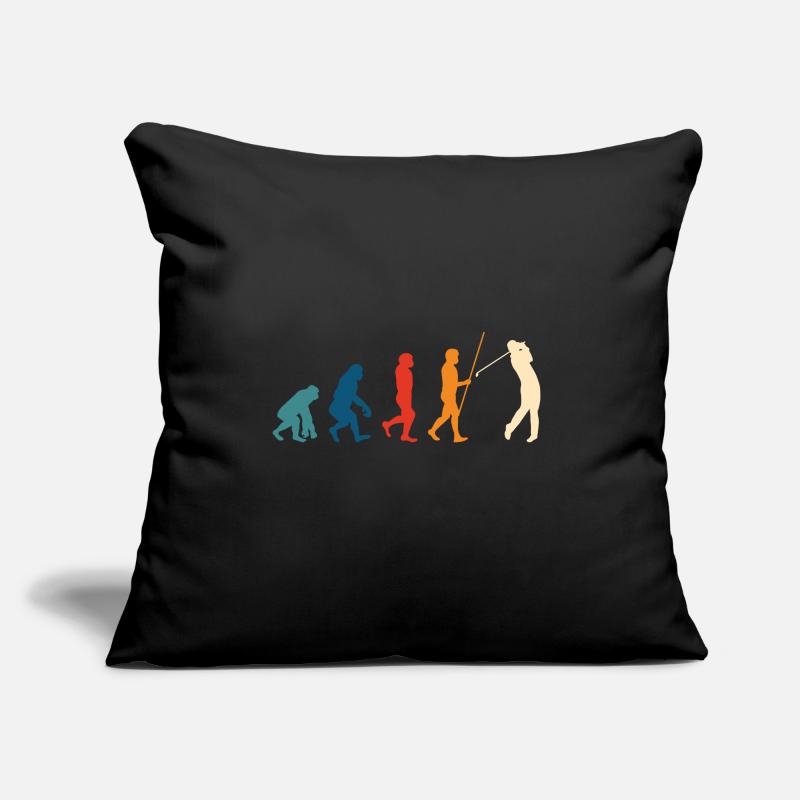 Golf Evolution Golfer Geschenk Golfschläger Sofakissen mit Füllung 45 x 45 cm
