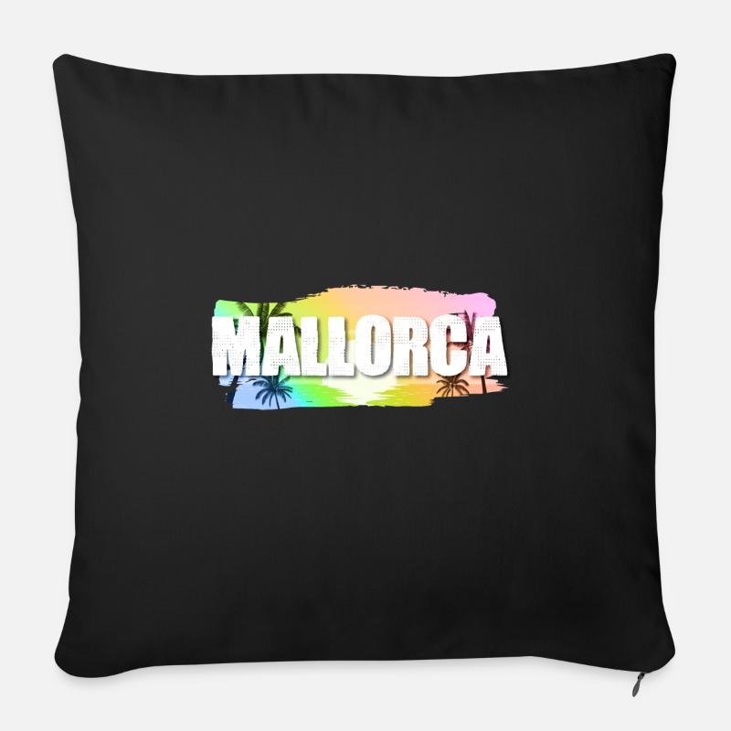 Mallorca - Sofakissen mit Füllung 45 x 45 cm - Schwarz